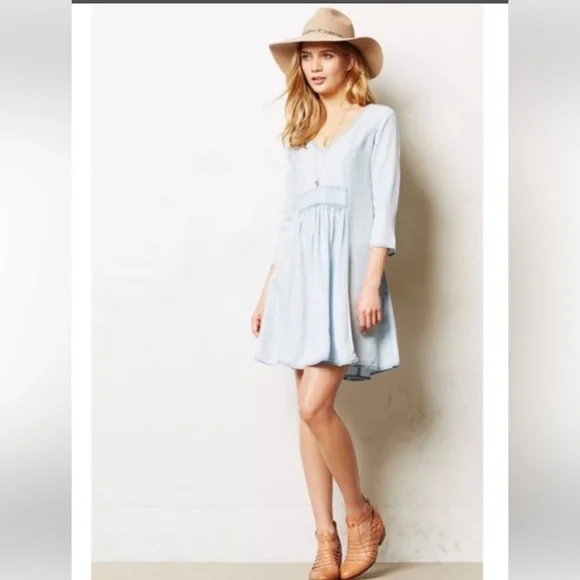 Anthro LA VIE Sam & Lavi Chambray Dress - Picture 1 of 6